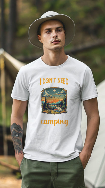 Unisex Camping T-Shirt, Outdoor Adventure Graphic Tee for Men and Women CAM004