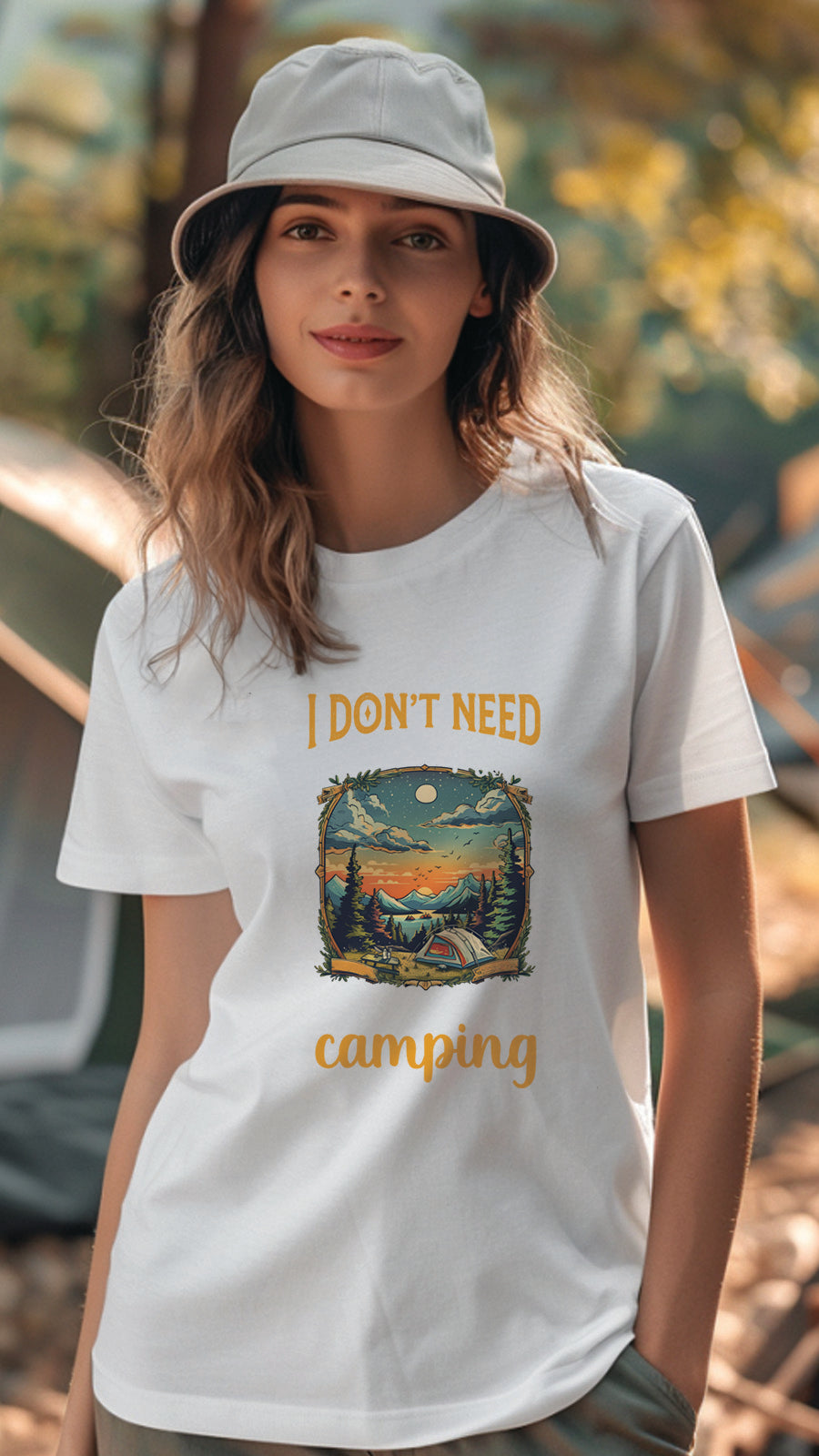 Unisex Camping T-Shirt, Outdoor Adventure Graphic Tee for Men and Women CAM004