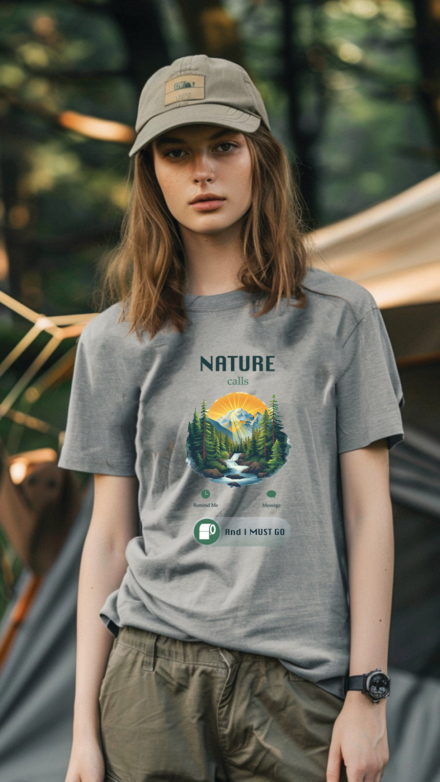 Unisex Camping T-Shirt, Outdoor Adventure Graphic Tee for Men and Women CAM005