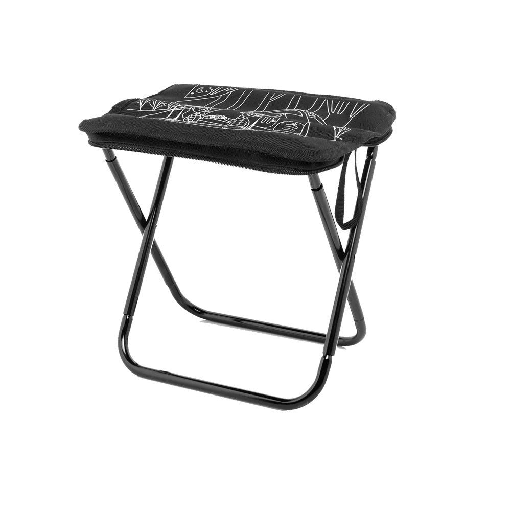 Foldable Camping Stool - Portable Lightweight Chair with Zipper Storage for Fishing, Hiking and Outdoor Travel